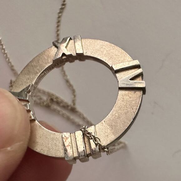 Tiffany and Co Atlas Circle Pendant Necklace - Picture 12 of 13